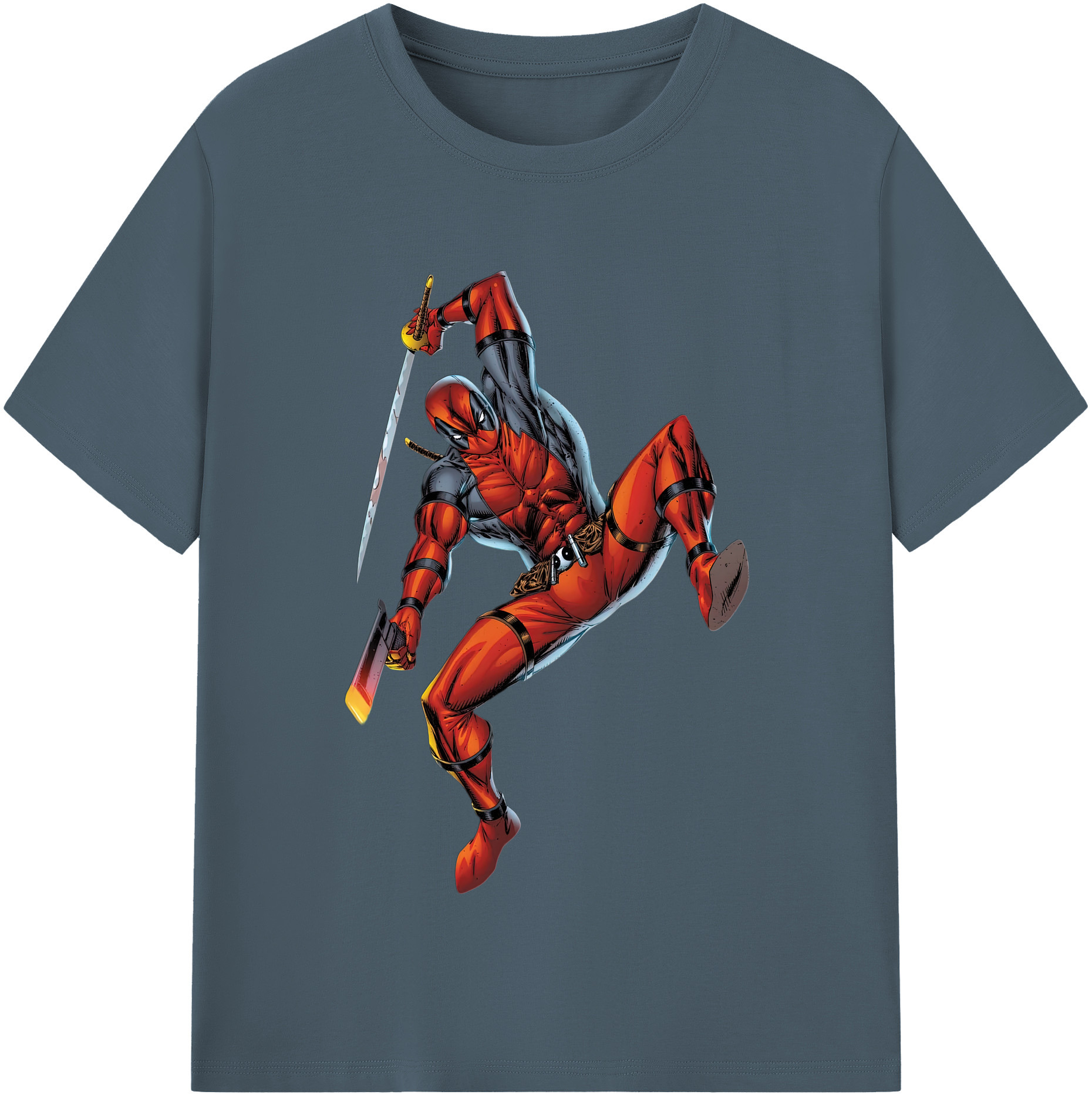 （画像用） Deadpool デッドプール 綿100％半袖Tシャツ（フロントプリント）